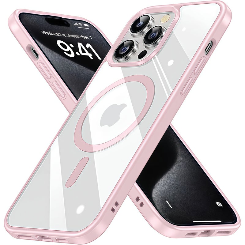 حافظة شفافة بيضاء مغناطيسية لهاتف iPhone 14 مقاومة للسقوط - Image 1