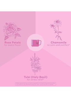 Organic India Tulsi Sweet Rose Herbal Tea - Stress Relieving And Magical, Immune Support, Adaptogen, Vegan, Gluten-Free - 18 Infusion Bags, 1 Pack  - Image 4