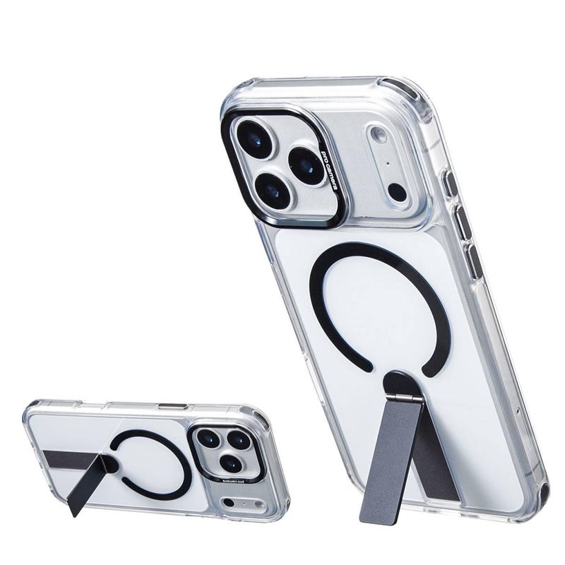 MagSafe Case, Cover for iPhone 14 / 14 Plus / 14 Pro / 14 Pro Max, Strong Magnetic, Kickstand, Black - Veloris - Image 1