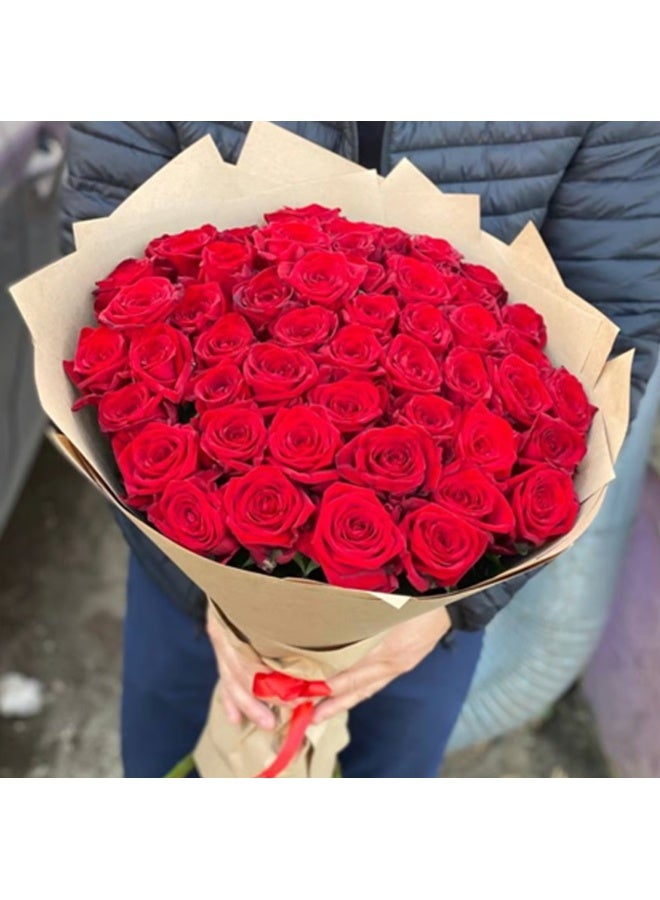 Carmel Flowers 51 Red Roses Bunch - Image 1