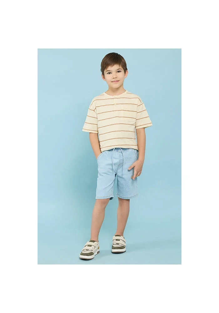 R&b Washed Denim Shorts With Drawstring Waist