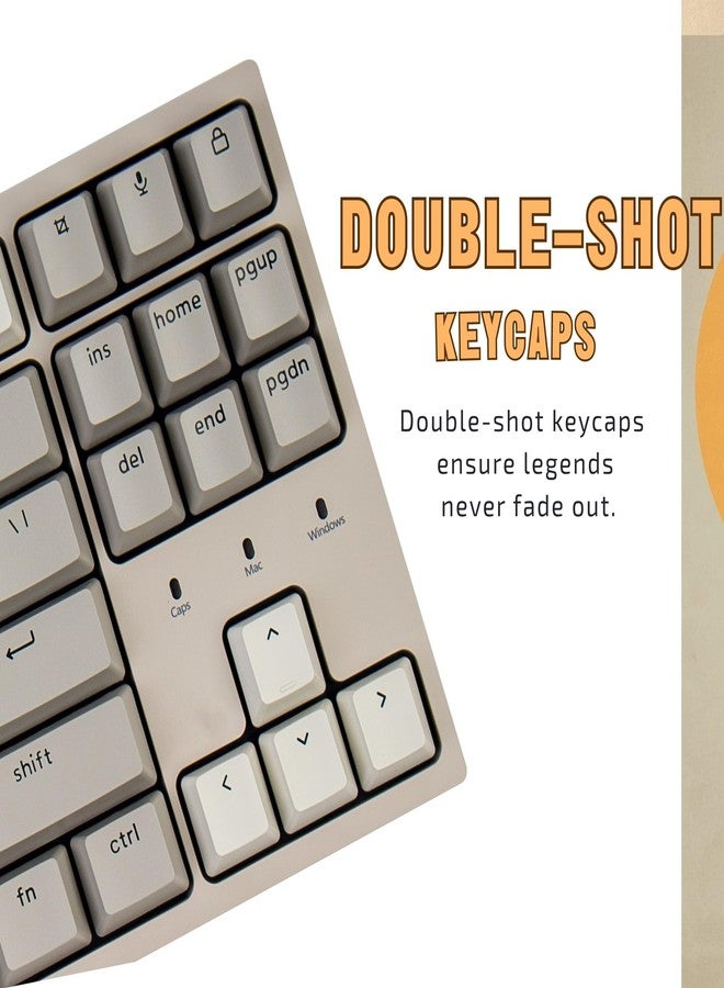 كيشرون لوحة مفاتيح Keychron C1 الميكانيكية السلكية ذات 87 مفتاحًا بتصميم بدون لوحة أرقام، متوافقة مع أجهزة Mac، مزودة بمفاتيح بنية اللون، وأغطية مفاتيح ABS بألوان كلاسيكية، وكابل USB من النوع C، وهي لوحة مفاتيح ألعاب كمبيوتر تعمل بنظام Windows على أجهزة الكمبيوتر المحمولة والمكتبية. - Image 4