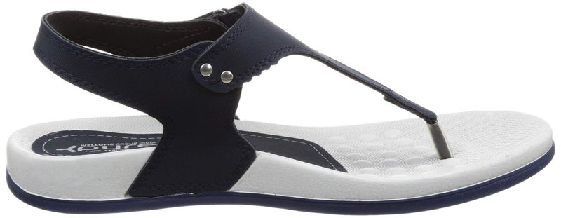 Welcome Women's Blue Leather Flip-Flops-5 UK (0) - Image 4