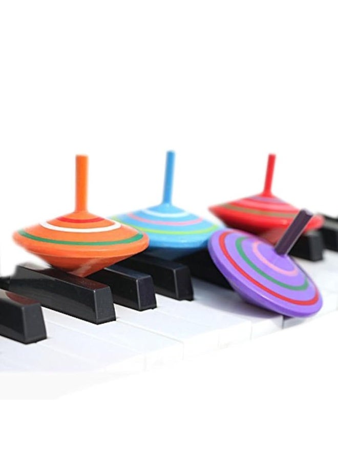 GoodPlay Gyroscope, 3 Pcs/Set Handmade Painted Wood Spinning Tops, Wooden Toys Educational Toys Kindergarten Toys Standard Tops - Image 3