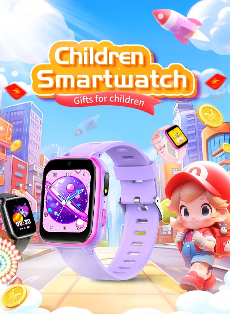 Kids Game Watch Gift with 26 Puzzle Games, Dual Camera, Music Player, Pedometer, Video Recorder, Flashlight, Alarm Clock,Educational Toy for Boys Girls Age 4-12 Years Old,Birthday