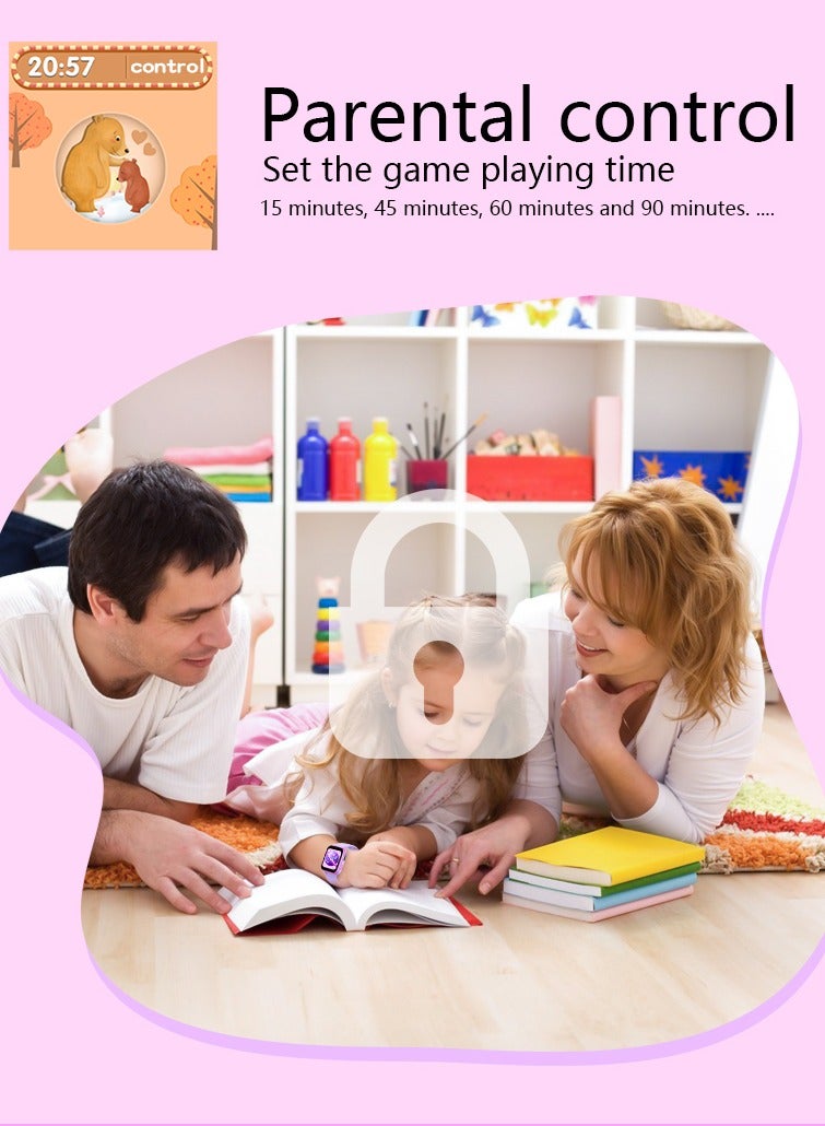 Kids Game Watch Gift with 26 Puzzle Games, Dual Camera, Music Player, Pedometer, Video Recorder, Flashlight, Alarm Clock,Educational Toy for Boys Girls Age 4-12 Years Old,Birthday