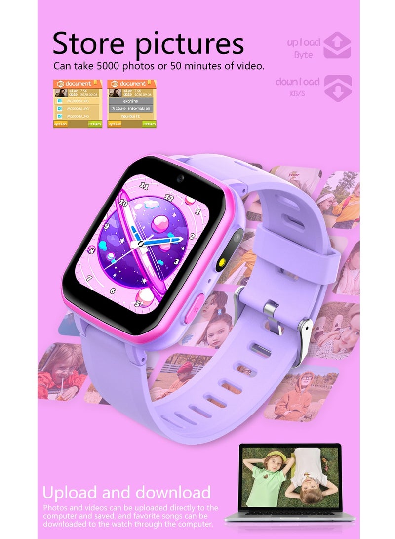 Kids Game Watch Gift with 26 Puzzle Games, Dual Camera, Music Player, Pedometer, Video Recorder, Flashlight, Alarm Clock,Educational Toy for Boys Girls Age 4-12 Years Old,Birthday