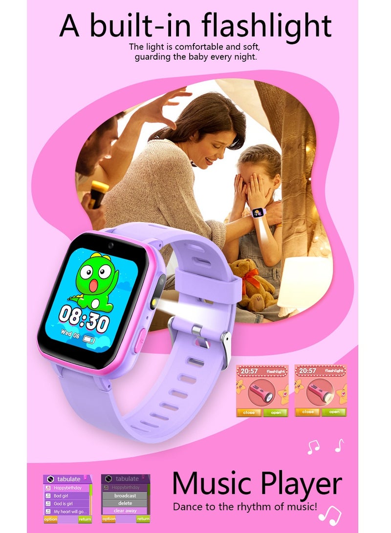 Kids Game Watch Gift with 26 Puzzle Games, Dual Camera, Music Player, Pedometer, Video Recorder, Flashlight, Alarm Clock,Educational Toy for Boys Girls Age 4-12 Years Old,Birthday