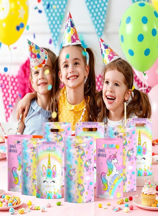 momoake Unicorns Party Favor Bags, 24 PCS Goodie Bgs with 120 Waterproof Vnyl Stickers for Kids Unicorns Birthday Decorations - Image 3