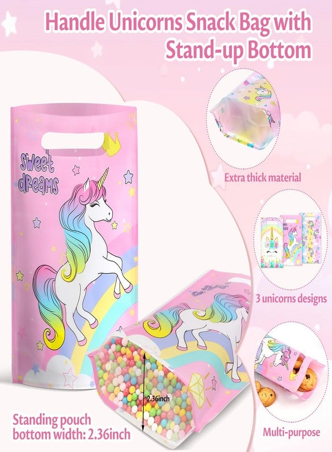 momoake Unicorns Party Favor Bags, 24 PCS Goodie Bgs with 120 Waterproof Vnyl Stickers for Kids Unicorns Birthday Decorations - Image 5