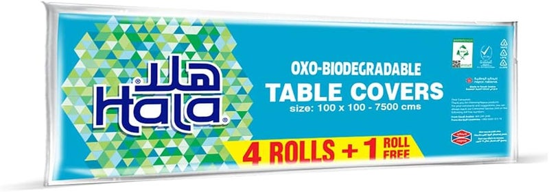 Hala Table Covers OXO Biodegradable 100 X 100 - 15 Mattress Table, 5 Rolls - Image 1
