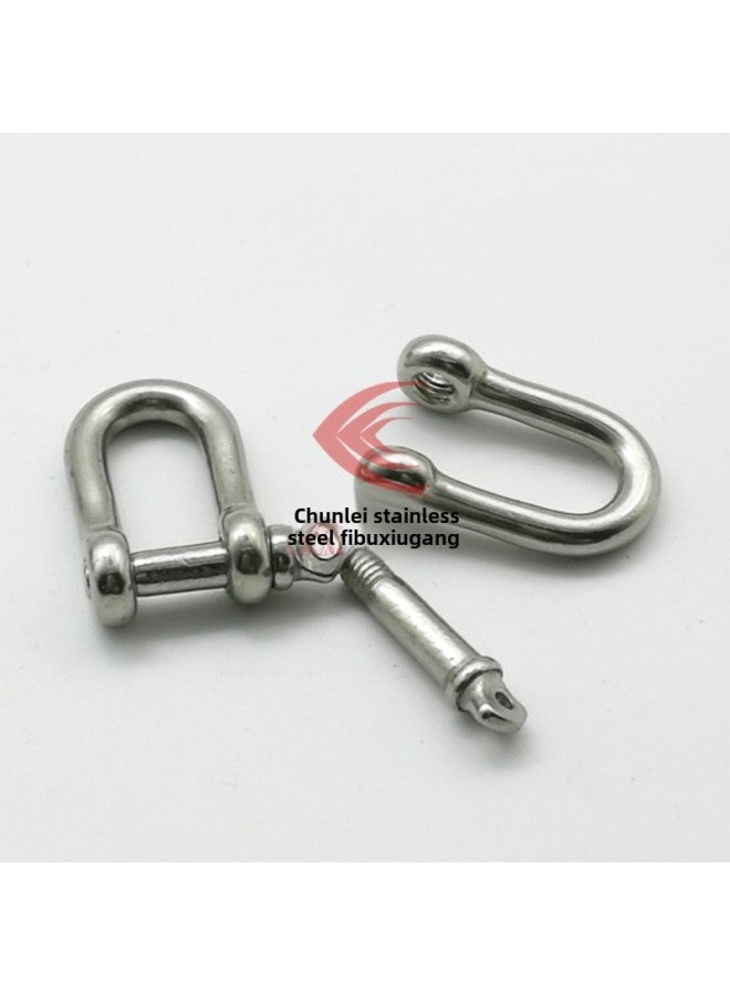 Stainless Steel Bow-shaped Shackle U-shaped D-shaped Shackle Lifting Bow-shaped Hook Ring Snap Ring Horseshoe Snap Lifting Lug Rigging-Specification:M14  - Image 4