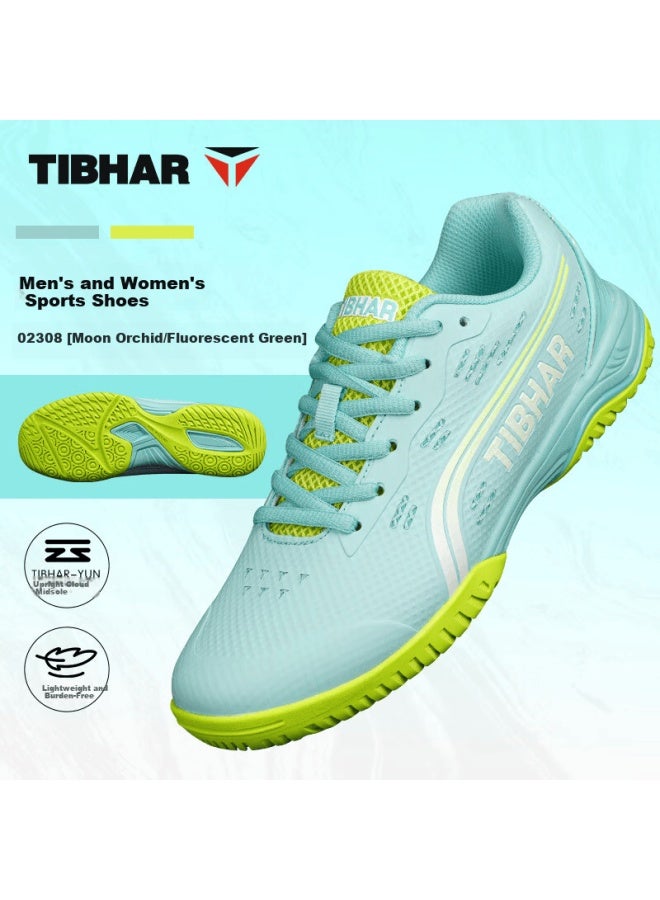 Tibhar Table Tennis Shoes Uni Summer Compeion Non-slip Wear-resistant Breathable Training Sports Shoes 02308 Fluorescent Green Size 45 - Image 2