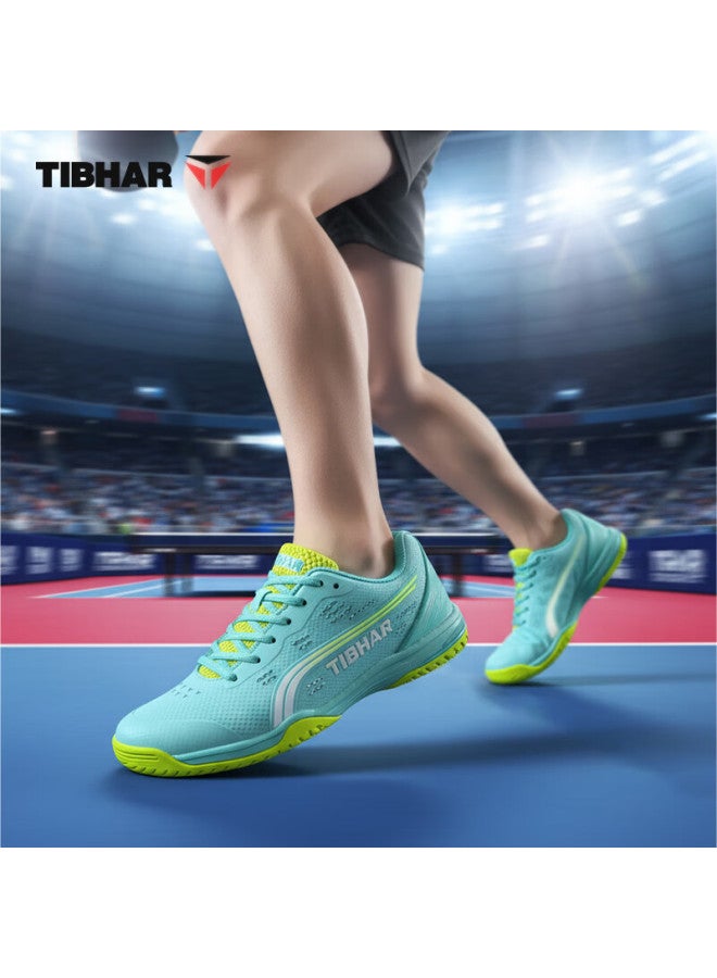 Tibhar Table Tennis Shoes Uni Summer Compeion Non-slip Wear-resistant Breathable Training Sports Shoes 02308 Fluorescent Green Size 45 - Image 1