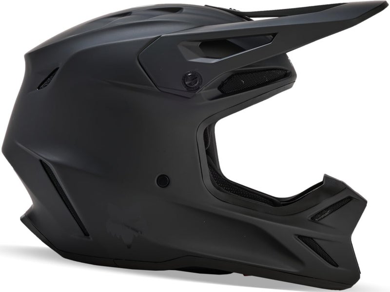 Fox Racing خوذة فوكس ريسينغ V3 الصلبة، أسود غير لامع، مقاس S - Image 2