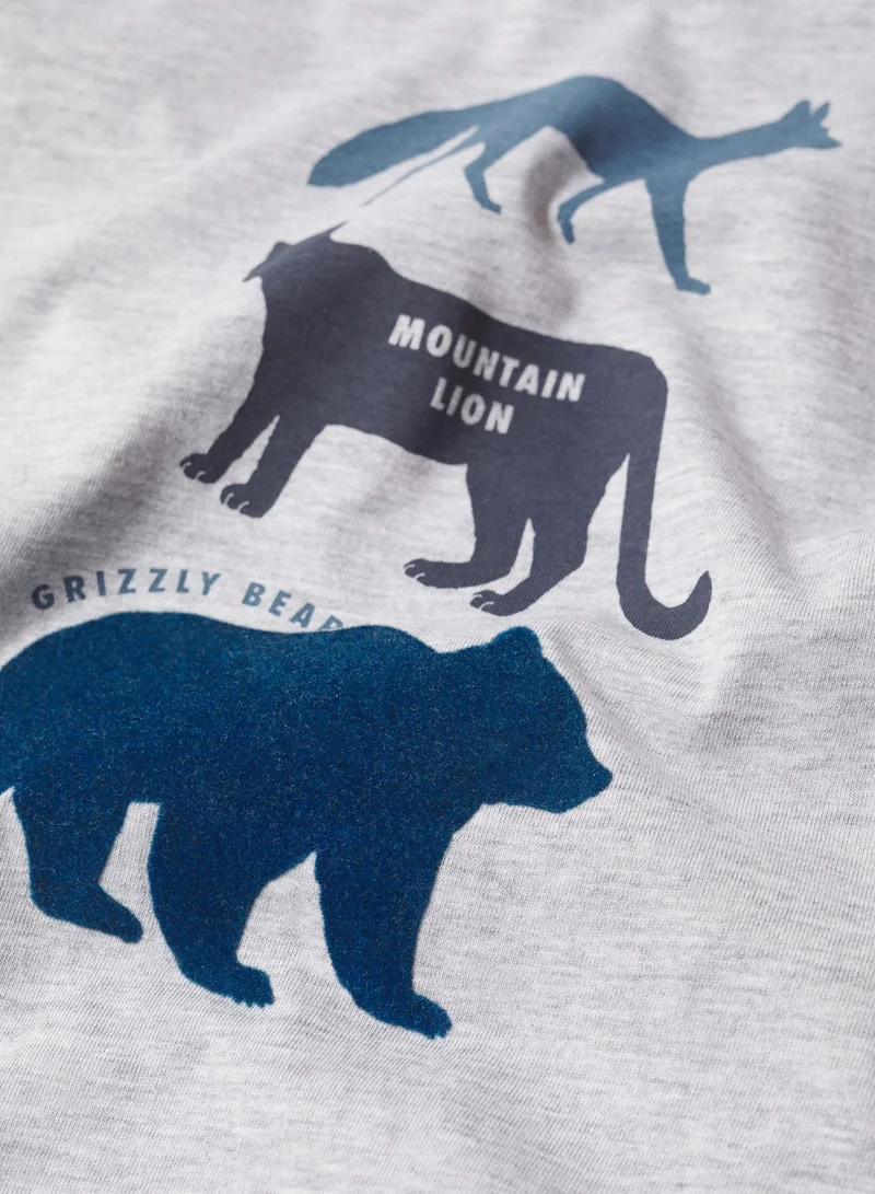 MANGO Kids Animals Print T-Shirt
