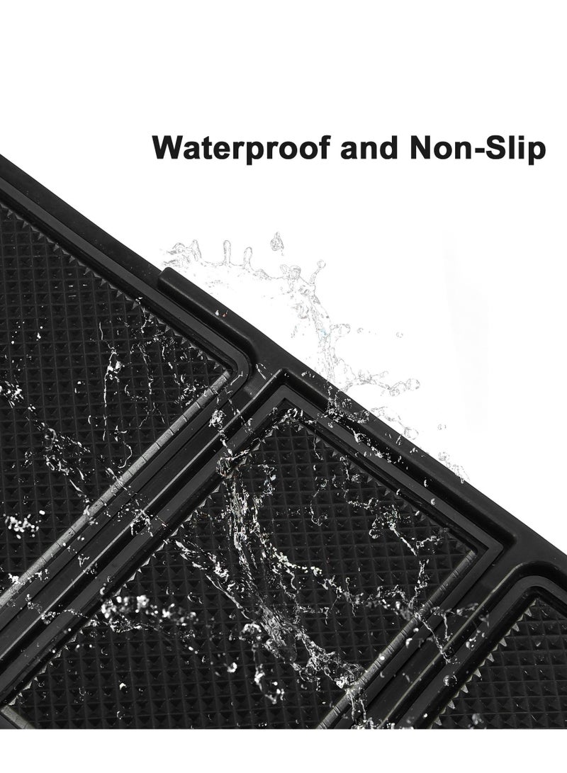 KASTWAVE Non-Slip Car Dashboard Mat Anti-Slip Multifunctional Keys Cell Phone Holder Pad Car Phone Holder Black - Image 3