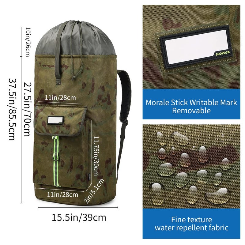 SUOVOCK laundry bag backpack,extra-large heavy duty laundry bags,laundry backpack for college students,drawstring closure (Ruins camouflage laundry bag backpack) - Image 3
