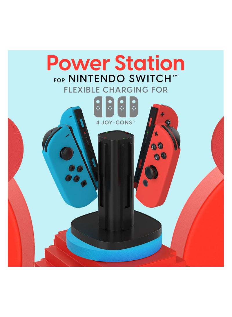 SYOSI 4-Remote Docking Charging Station, Charging Stand Compatible with Nintendo Switch / Switch OLED, Charger Dock for Nintendo Switch Gaming Controllers, USB Compatible w/ Switch OLED (Black) - Image 5