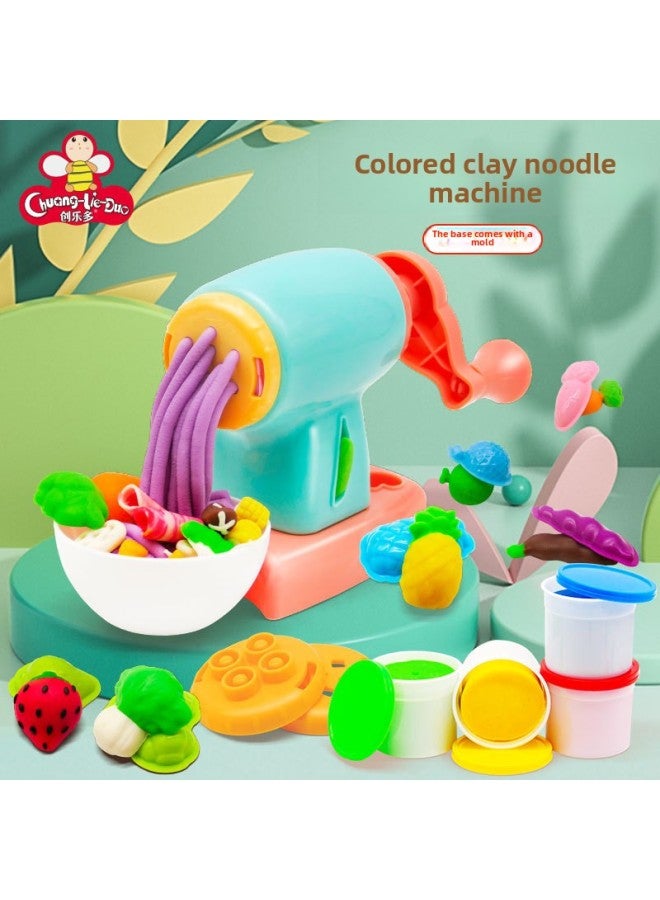 Chuangleduo 9022 Plasticine Noodle Machine Color Mud Children's Toy Mold Tool Set Ice Cream Machine Rubber-Specifications:9022 Colored Clay Noodle Machine Set 【And Old Packaging Shipped Randomly】 - Image 2