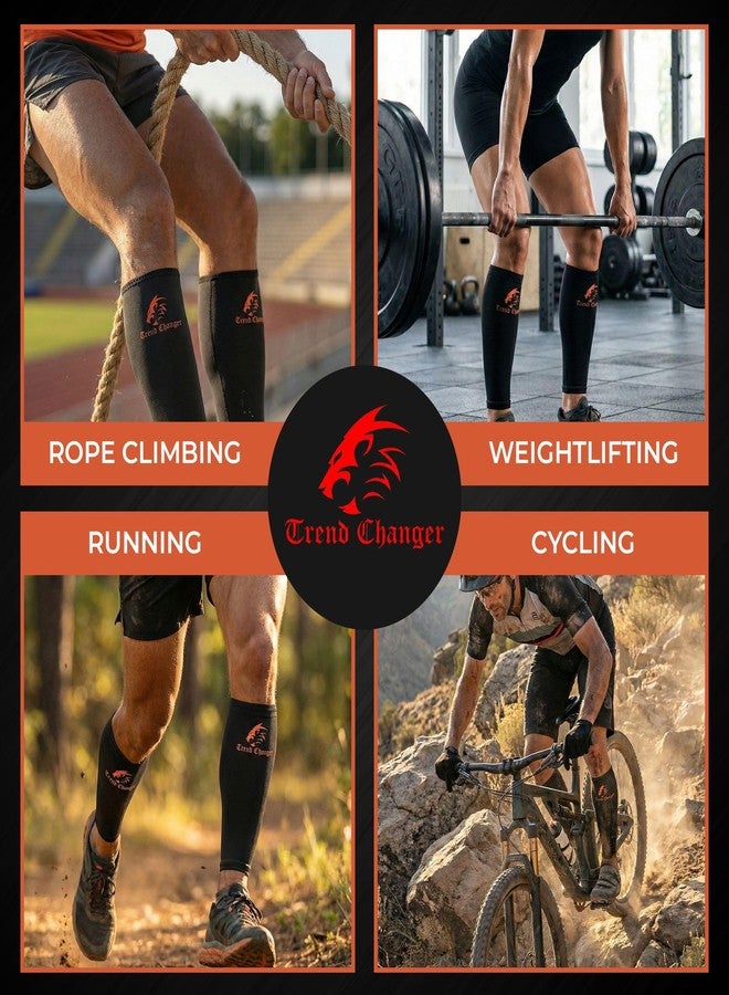Trend Changer 5mm Weightlifting Shin Guards & Calf Support Brace – Adult Shin Guard with Neoprene Padding for Deadlifts, CrossFit, Rope Climbs and Box Jumps – Adjustable Compression Fit for Men & Women - Image 4