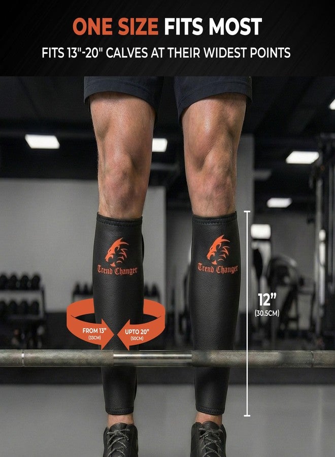 Trend Changer 5mm Weightlifting Shin Guards & Calf Support Brace – Adult Shin Guard with Neoprene Padding for Deadlifts, CrossFit, Rope Climbs and Box Jumps – Adjustable Compression Fit for Men & Women - Image 2