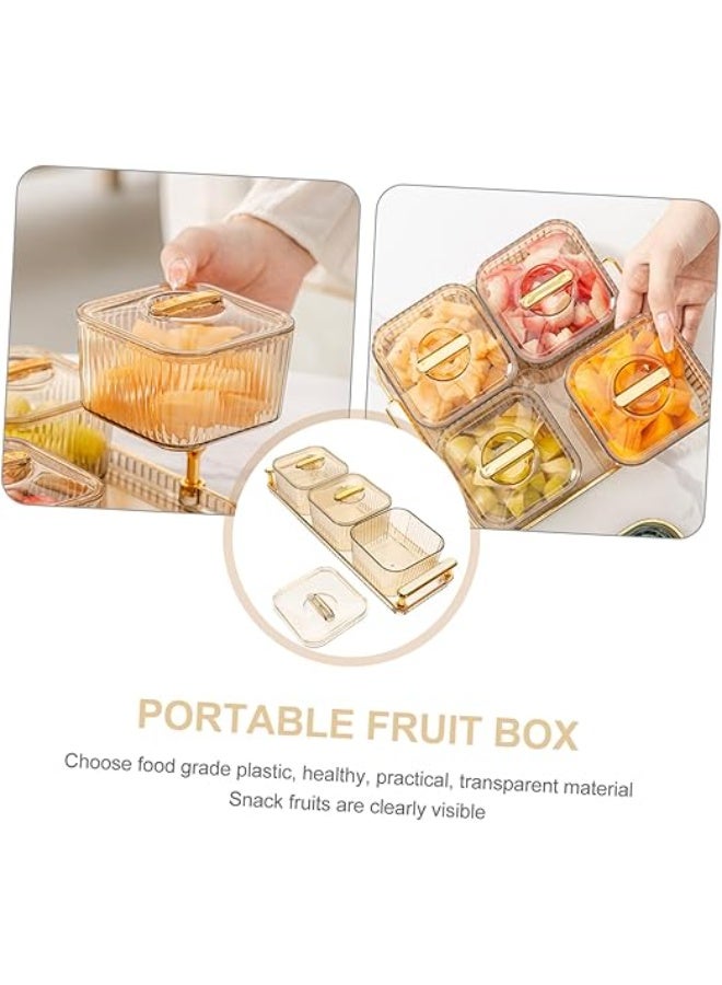 Premium 3 Compartment Snack Tray with Lid | BPA Free Food Grade PP Serving Box for Dates, Nuts & Candy | Dustproof Majlis Coffee Table Organizer - Image 2