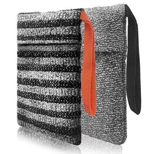 Beiskll 2 Pack Soap Bag Deep and Gentle Exfoliating,Bar Soap Pouch Saver Pocket, Body Scrubber Shower Bath Sponge Loofah (Grey) - Image 1