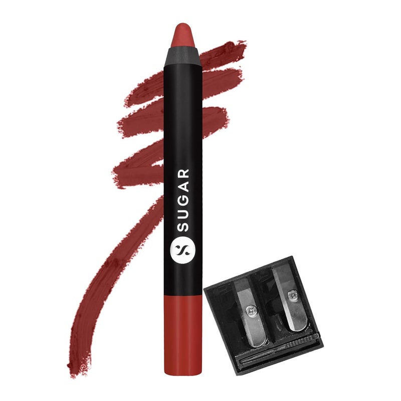 SUGAR Cosmetics SUGAR Cosmetics Matte as Hell Crayon Lipsticks for Women  Lasts Up To 8 Hours  Lip Crayon with Sharpener  28gm  23 Jessica Day - Image 1