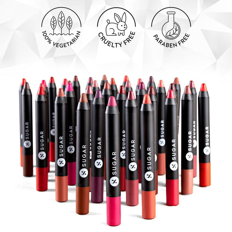 SUGAR Cosmetics SUGAR Cosmetics Matte as Hell Crayon Lipsticks for Women  Lasts Up To 8 Hours  Lip Crayon with Sharpener  28gm  23 Jessica Day - Image 5