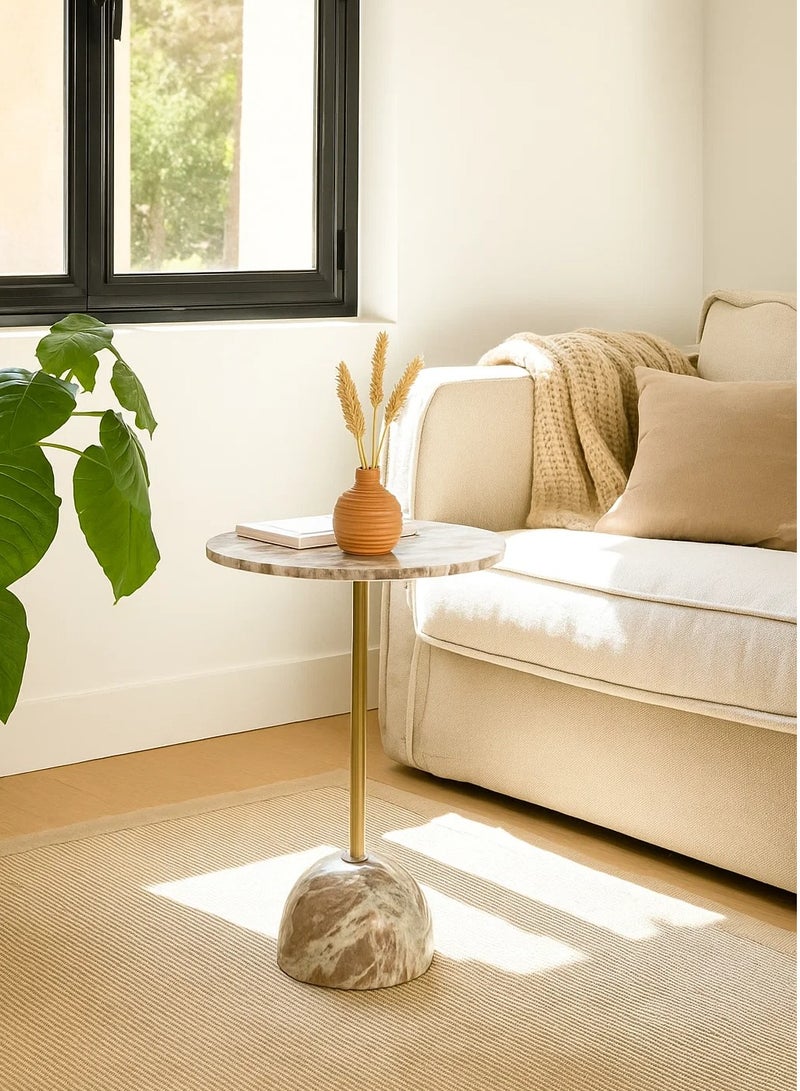 لوفت نيما,طاولة جانبية,دائرية,D35.5XH58CMS,متعددة الالوان,رخامية-194643 - Image 1