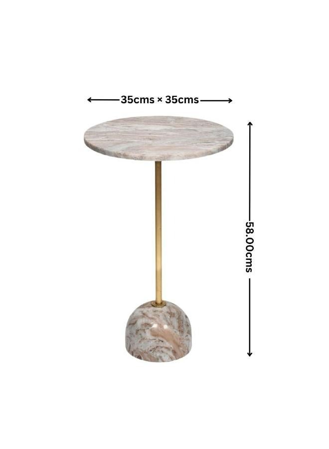 لوفت نيما,طاولة جانبية,دائرية,D35.5XH58CMS,متعددة الالوان,رخامية-194643 - Image 4