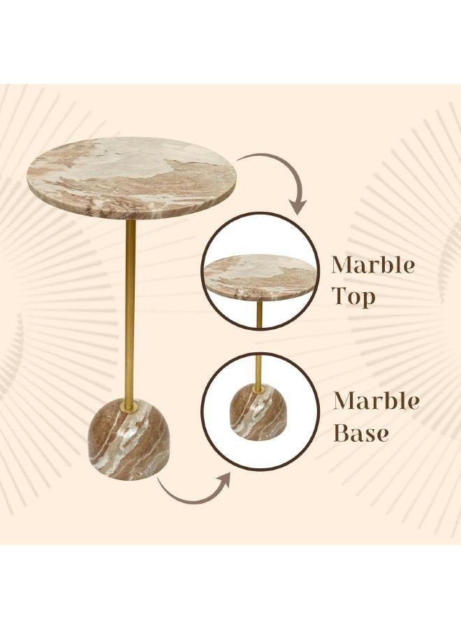 لوفت نيما,طاولة جانبية,دائرية,D35.5XH58CMS,متعددة الالوان,رخامية-194643 - Image 5