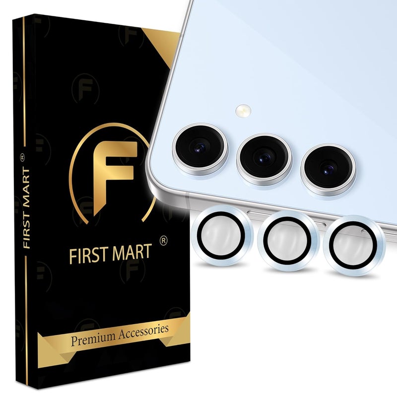 FIRST MART Camera Lens Protector for Samsung Galaxy S24 FE (6.4 Inches) Tough HD Individual Aluminum Alloy Lens Rings Cover, Scratch Resistant, Thin Lens Protection| Blue, 1 Pack - Image 1
