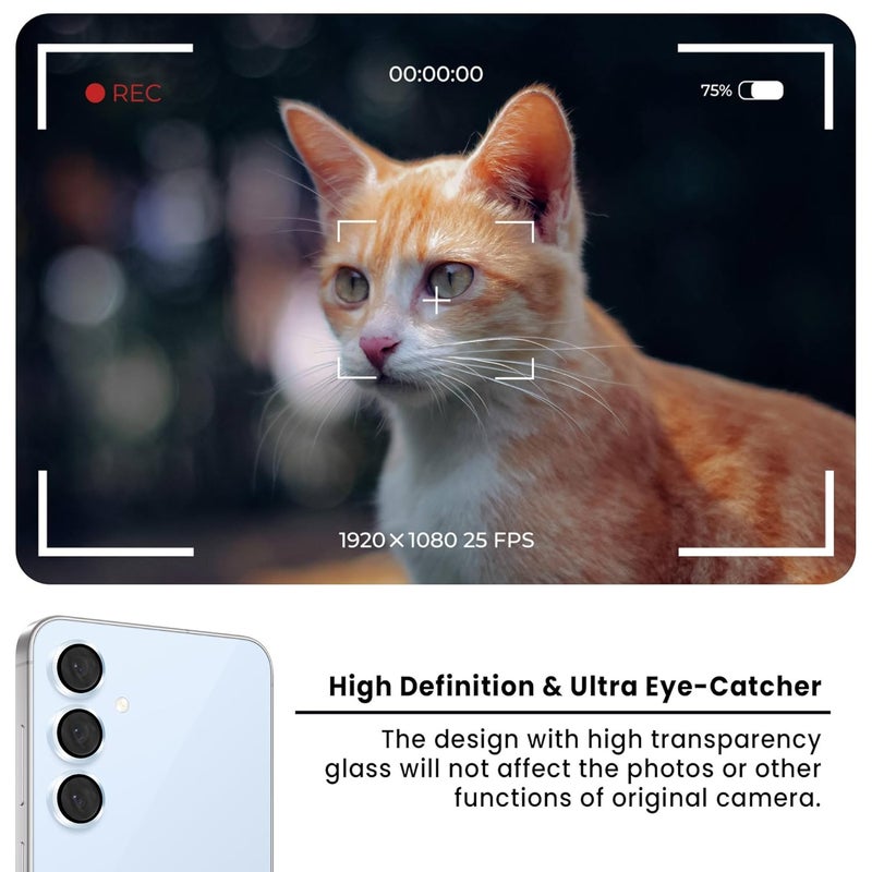 FIRST MART Camera Lens Protector for Samsung Galaxy S24 FE (6.4 Inches) Tough HD Individual Aluminum Alloy Lens Rings Cover, Scratch Resistant, Thin Lens Protection| Blue, 1 Pack - Image 4