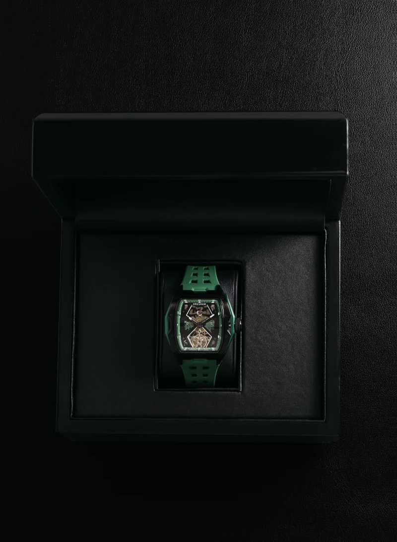 Gresham Gresham Special Edition Stainless Steel Black and Green Men Watch - G1-0001-GRN