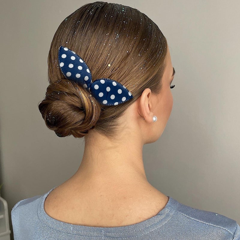 Aswewamt 5 Pcs Deft Twist Maker French Donut Polka Dot Flexible Hair Styling Accessories - Rabbit Ear Bun Twister for Women Girls - Image 4