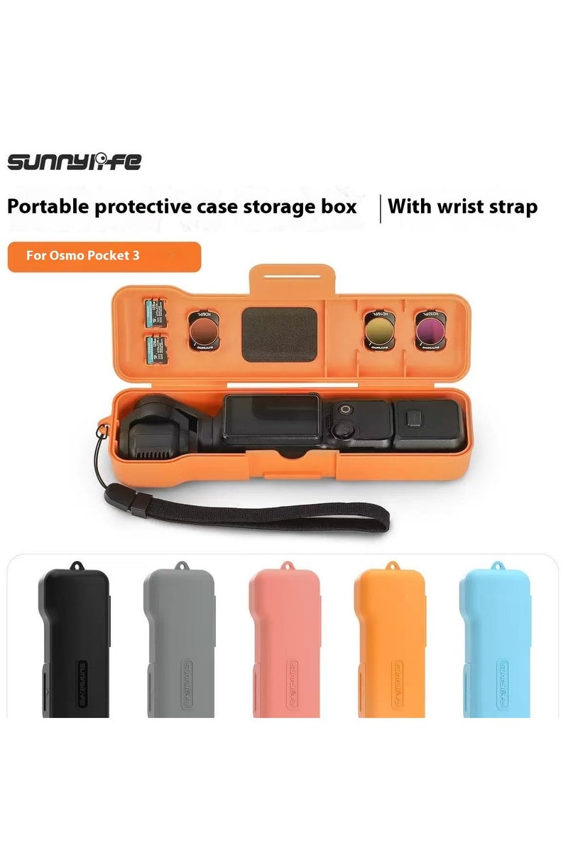 سني لايف صندوق تخزين غطاء العدسة وحامل الكاميرا والمرشح من Sunnylife DJI Pocket 3 (لون برتقالي) - Image 1
