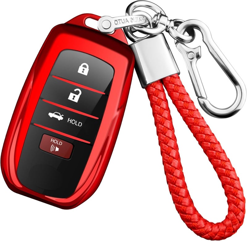 Autophone Key Fob Cover with Keychain - Red - Image 1