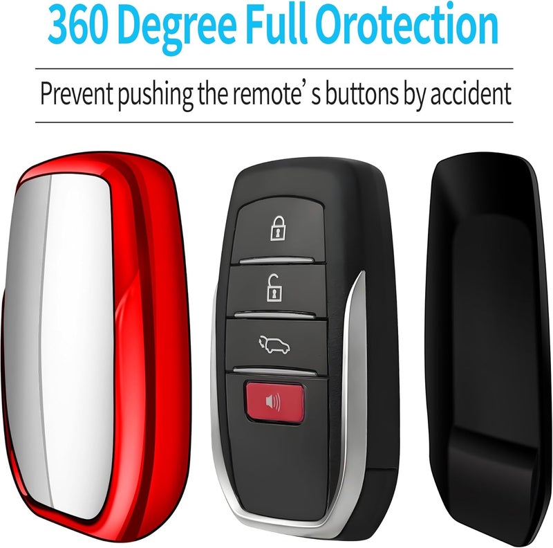 Autophone Key Fob Cover with Keychain - Red - Image 4