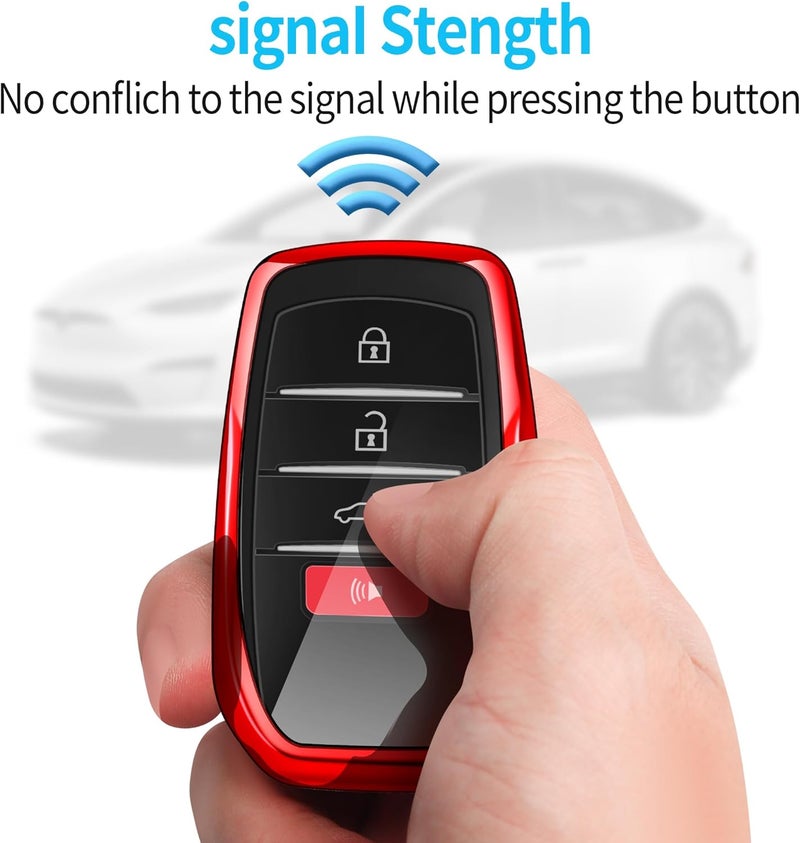 Autophone Key Fob Cover with Keychain - Red - Image 5