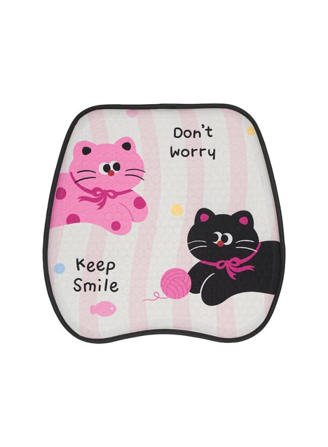 DiGallen Dijialun Cute Cartoon Car Seat Cushion, All-season Universal Office Chair Pad, Condensation Gel Ice Silk Breathable Cooling Seat Cover Cat - Image 2