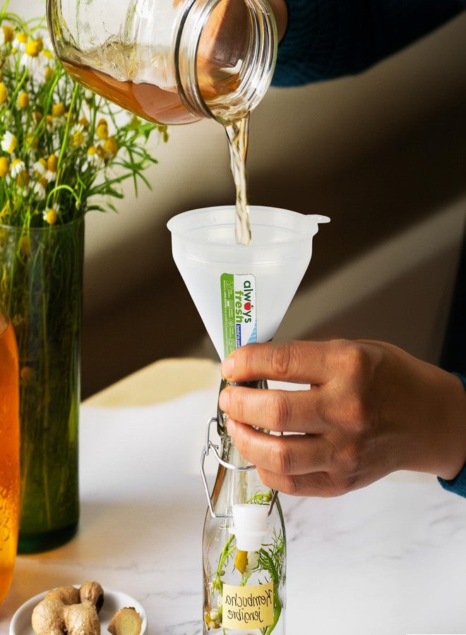 كومباك هوم قمع صغير - طبيعي - شفاف - لتخزين الطعام، والتحكم في الحصص، آمن للاستخدام في غسالة الصحون، آمن للاستخدام في الميكروويف - Image 3