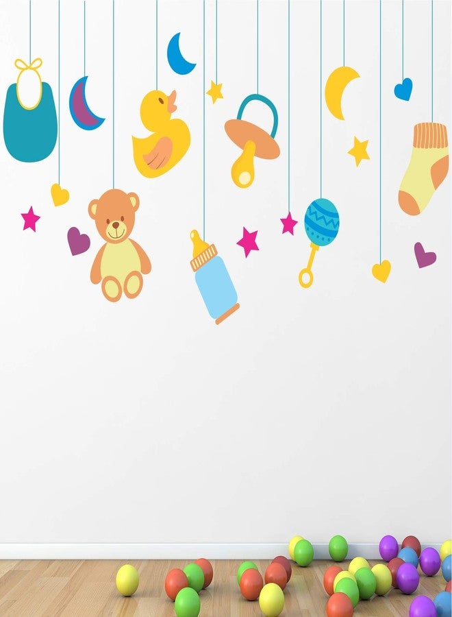 عصا لي StickMe 'أشياء الأطفال الرضع والأطفال - طفل - أطفال - حضانة - روضة أطفال - حديقة أطفال' - SM319 (متعدد الألوان، فينيل - 120 سم × 70 سم) - Image 1