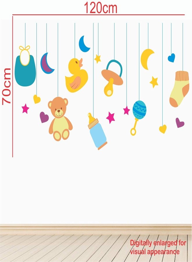 عصا لي StickMe 'أشياء الأطفال الرضع والأطفال - طفل - أطفال - حضانة - روضة أطفال - حديقة أطفال' - SM319 (متعدد الألوان، فينيل - 120 سم × 70 سم) - Image 3