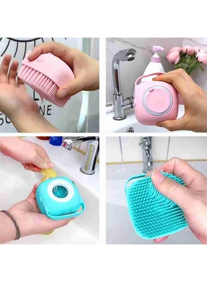 BLACK SPARROW Silicone Body Brush With Shower Gel Dispenser, Mud & Dirt Remover With Soft Silicone Bristle Blood_Circulation With Non-Toxic Brushes - Image 2