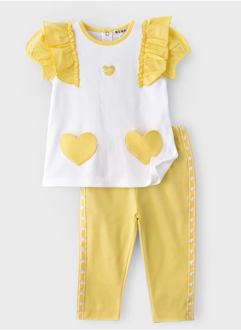 Boo Boo BooBoo Kids 2 Pcs Set - Top & Pants 100% Cotton
