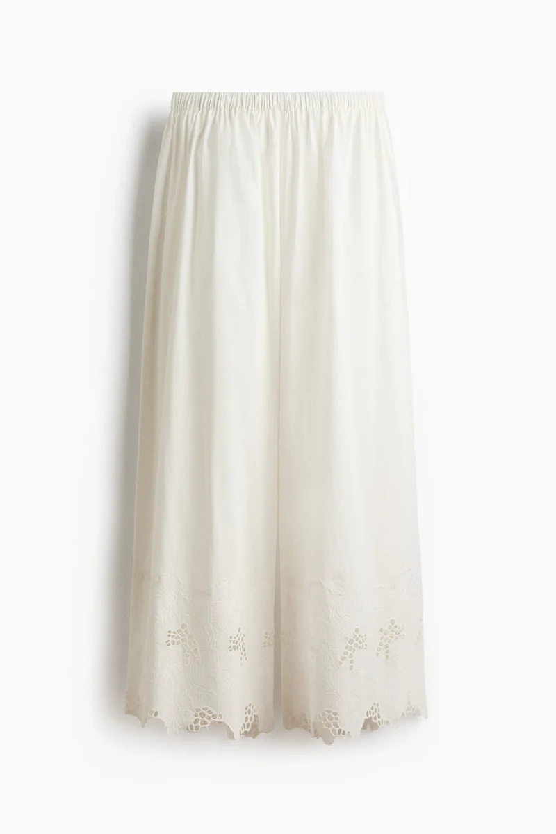 H&M Wide poplin beach trousers