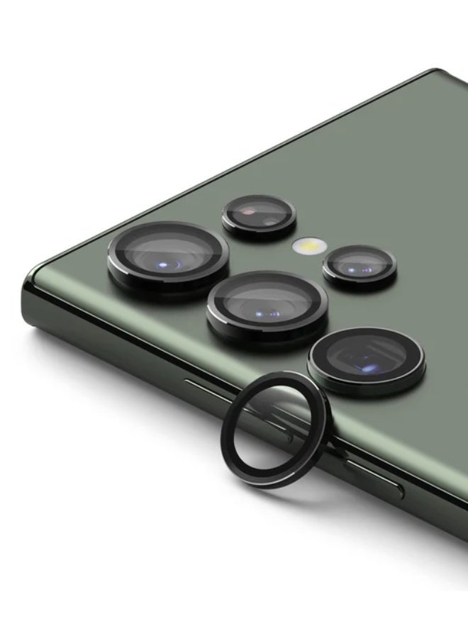 Camera Lens Protector for Samsung Galaxy S23 Ultra , 9H Tempered Glass Metal Individual Ring Camera Cover Screen Protector, Case Friendly, Anti Scratch (Black) - Image 5