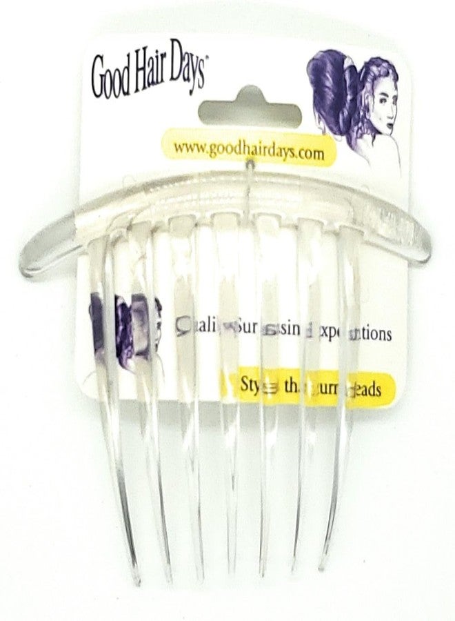 Good Hair Days French Twist Comb - 7‑Tooth Curved Styling Comb for Elegant Updos, Bridal Jewelry & Hair Pin Accessories in Daily & Wedding - Crystal - Image 1